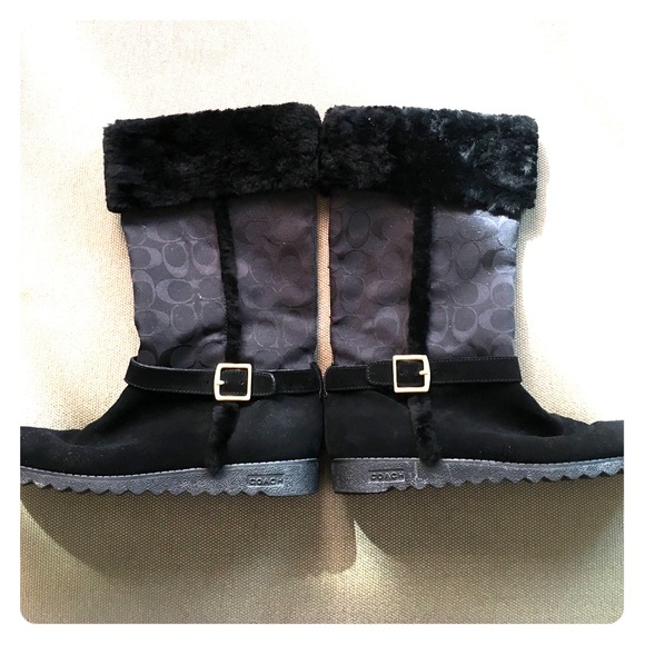 Coach Shoes - Coach Winter Fur Boots